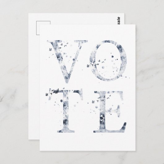 Rustige Blauwe Stemming Briefkaart (Voorkant / Achterkant)