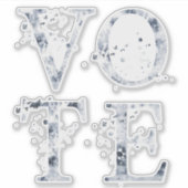 Rustige Blauwe Stemming Sticker (Voorkant)