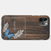 Rustige blauwe vlinder Case-Mate iPhone case (Achterkant (horizontaal))