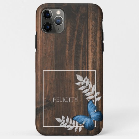 Rustige blauwe vlinder Case-Mate iPhone case (Achterkant)