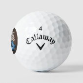 Rustige blauwe vlinder Golf Balls Golfballen (Logo)