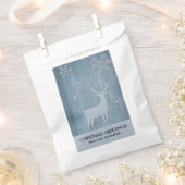 Rustige Blauwe Wood Reindeer Country Kerstmis Bedankzakje (Geknipt)
