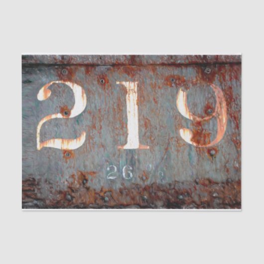 Rustige Blauwgroen getallen van de treinstel Tissuepapier (Voorkant)