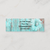 Rustige Blauwgroen Westerne bull Sull Sunflower op Mini Visitekaartje (Achterkant)