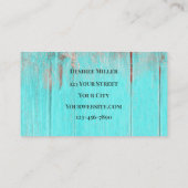 Rustige Blauwgroen Westerne bull Sull Sunflower op Visitekaartje (Achterkant)