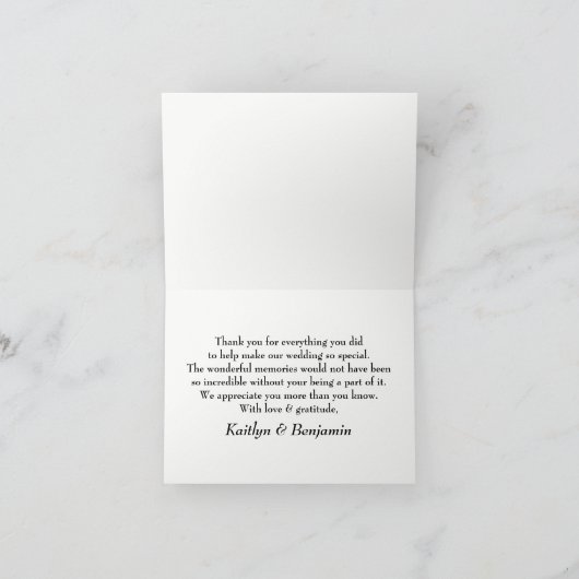 Rustige Bleke bruin hout en witte lichten Dank u Bedankkaart (Binnen)