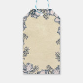 Rustige  Bloembloemen bruiloft Cadeaulabel (Achterkant)