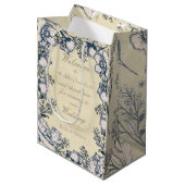 Rustige Bloembloemen bruiloft Medium Cadeauzakje (Voorkant Gekanteld)