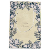 Rustige Bloembloemen bruiloft Medium Cadeauzakje (Achterkant)