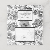 Rustige  bloemen bruiloft (Buitenkant ongevouwen)