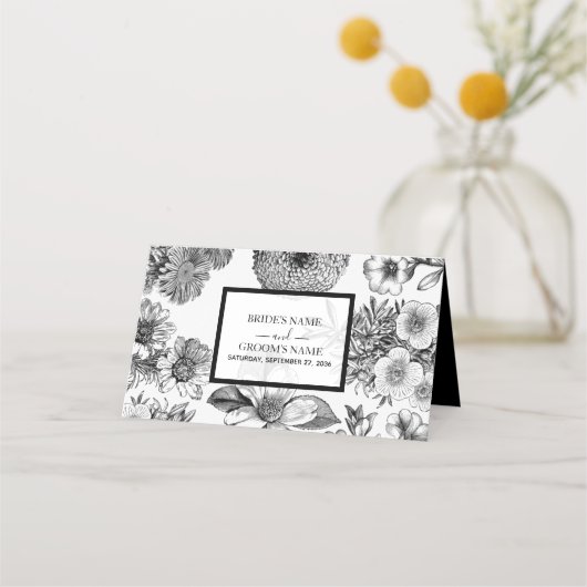 Rustige bloemen bruiloft (Achterkant)