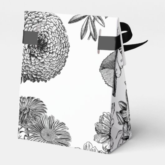 Rustige  bloemen bruiloft bedankdoosjes (Achterkant)