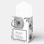 Rustige  bloemen bruiloft bedankdoosjes (Geopend)