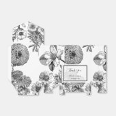 Rustige  bloemen bruiloft bedankdoosjes (Uitgevouwen)