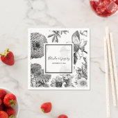 Rustige bloemen bruiloft servet (Insitu)