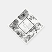 Rustige bloemen bruiloft servet (Hoek)