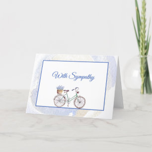 Rustige Blue Bicycle Lavender Floral Kaart