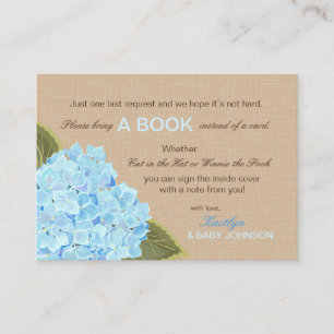 Rustige Blue Hydrangeas Lees een boekenkaart Informatiekaartje