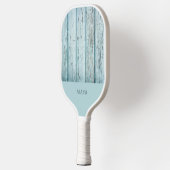 Rustige Blue Wood print op maat Pickleball Paddle (Links)