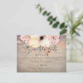 Rustige Blush Pink Floral Sage Weddenschappen Briefkaart (Staand voorkant)