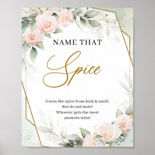 Rustige blush rozen eucalyptus Name dat Spice game Poster