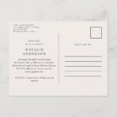 Rustige boerderij botanisch script vrijgezellenfee aankondigingskaart (Achterkant)