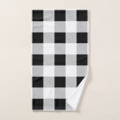 rustige boerderij chic black and white plaid bad handdoek (Handdoek)