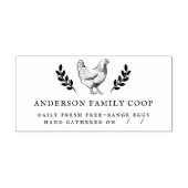 Rustige Boerderij eikarton Rubberstempel (Afrduk)