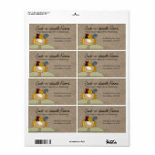 Rustige Boerderij Rooster Chicken Eg Shipping Etiket (Full Sheet)