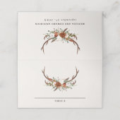 Rustige boerenboerderij botanische vlek bruiloft t (Buitenkant ongevouwen)