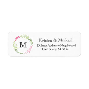 Rustige Bohemen Spring Foliage Wreath Wedding Etiket