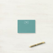 Rustige Bohemian Antlers Foliage | Monogram Post-it® Notes (Op bureau)