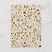 Rustige Bohemische wilde bloem - bruiloft - detail Informatiekaartje (Achterkant)