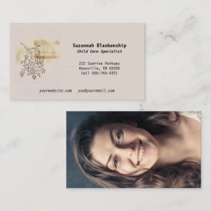 Rustige Boho Art Front Custom Photo Terug Visitekaartje