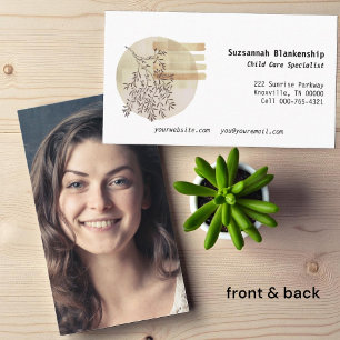 Rustige Boho Art Front Custom Photo Terug Visitekaartje