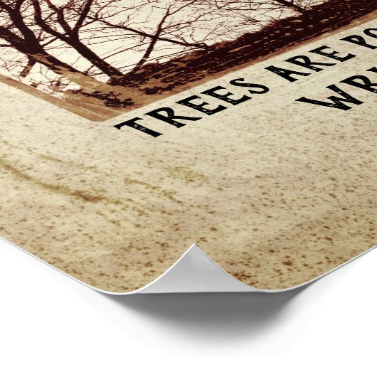 Rustige bomen zijn gedichten Kahlil Gibran citaat Poster (Hoek)