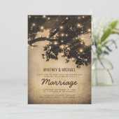  Rustige Boom Lights Wedding Reception Kaart (Staand voorkant)