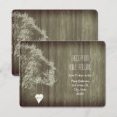 Rustige boom met Kaart voor het ontvangen van hart (Voorkant / Achterkant)