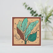 Rustige Boom van de blanco notitiekaart van het Le (Staand voorkant)