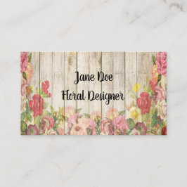 Rustige borden en Rozen Visitekaartje