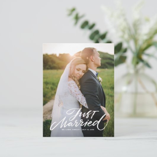 Rustige borstel die enkel gehuwde verticale Foto l Briefkaart (Staand voorkant)