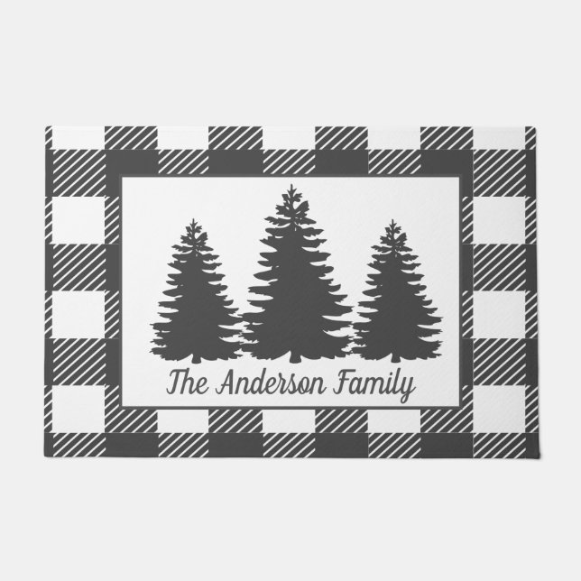 Rustige bosbomen en buffelstaafjes deurmat (Voorkant)