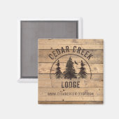 Rustige bosbomen Vacation Rental Promotion Magneet (Voorkant / Achterkant)