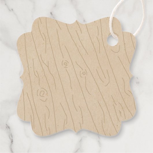 Rustige bosbots met gedepelde hefbokken 1e verjaar bedankjes labels (Achterkant)