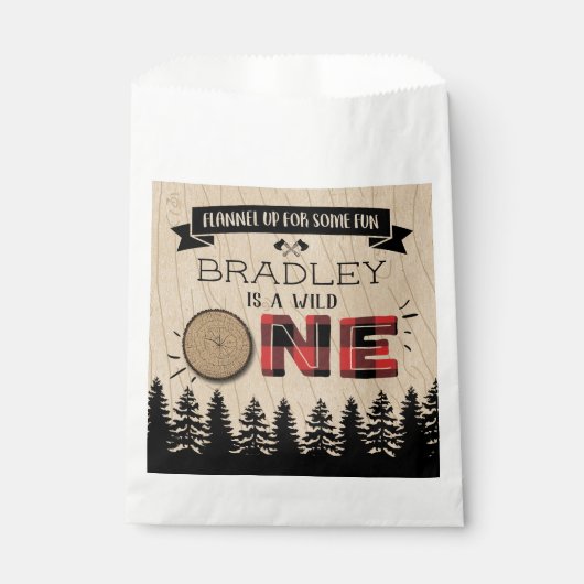 Rustige bosbots met gedepelde hefbokken 1e verjaar bedankzakje (Voorkant)