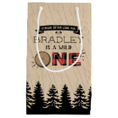 Rustige bosbots met gedepelde hefbokken 1e verjaar klein cadeauzakje (Voorkant)