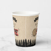 Rustige bosbots met gedepelde hefbokken 1e verjaar papieren bekers (Rechts)