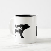 rustige bosgrond papaver beer tweekleurige koffiemok (Voorkant links)