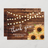 Rustige Bossen en zonnebloemen Weddenschap Briefkaart (Voorkant / Achterkant)