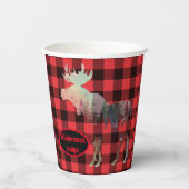 Rustige Bossen Moose Red Pset toevoegen papierkopp Papieren Bekers (Achterkant)